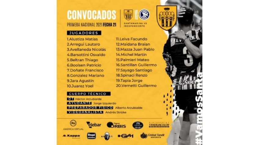 Santamarina recibe a Independiente Rivadavia de Mendoza